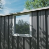 Domek narzędziowy metalowy NORDVIC 283x251 cm - Ocynkowany, Dwuspadowy Dach, Wentylacja, Light Grey